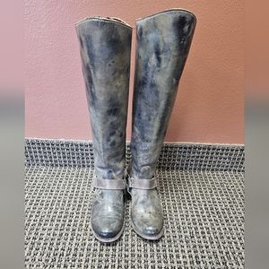 Freebird Sterling Boot Size 8 Gray Harness Distressed Leather
